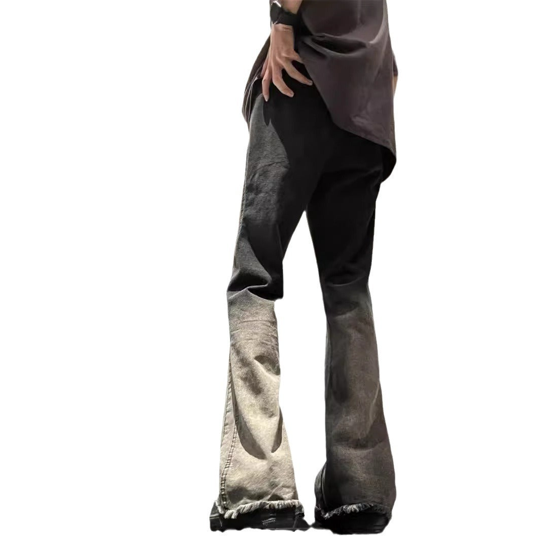 American Fashion Brand Gradient Washed Jeans