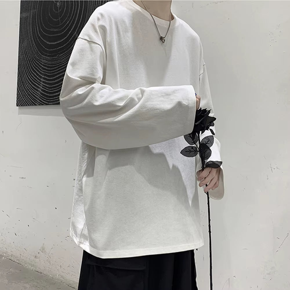 Cotton Oversize Men'S Women T-Shirt Man Long Sleeves Pure Color Men T Shirt T-Shirts for Male Female Tops