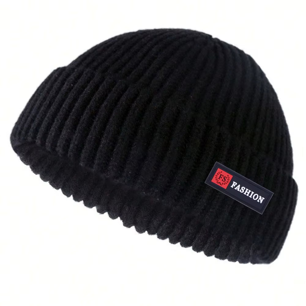 1Pc Men Beanies Skullcap Street Style Hip Hop Brimless Baggy Melon Cap Cuff Fisherman Beanies Hats Winter Warm Knitted Bonnet