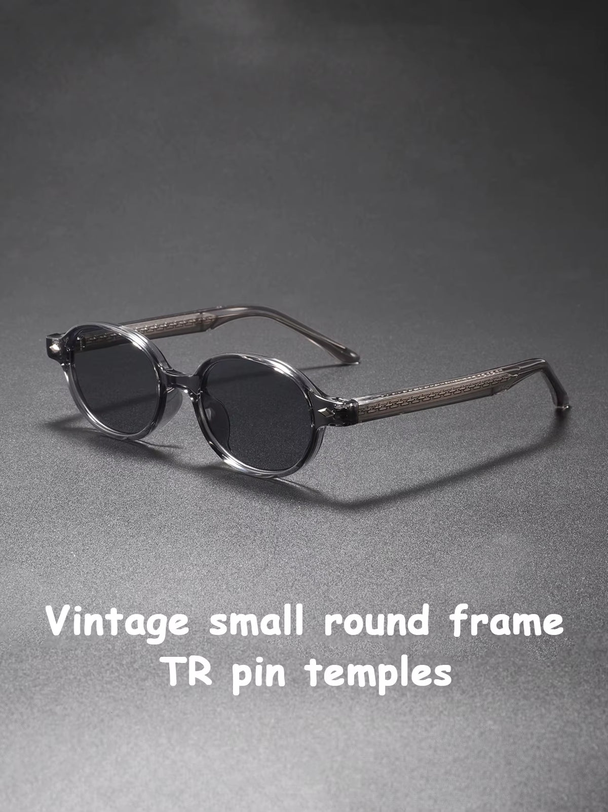 Unisex Retro round Frame TR90 Stylish Sunglasses Pin-Through Arm High-End Streetwear Beach Vacation Decorative Sun Glasses