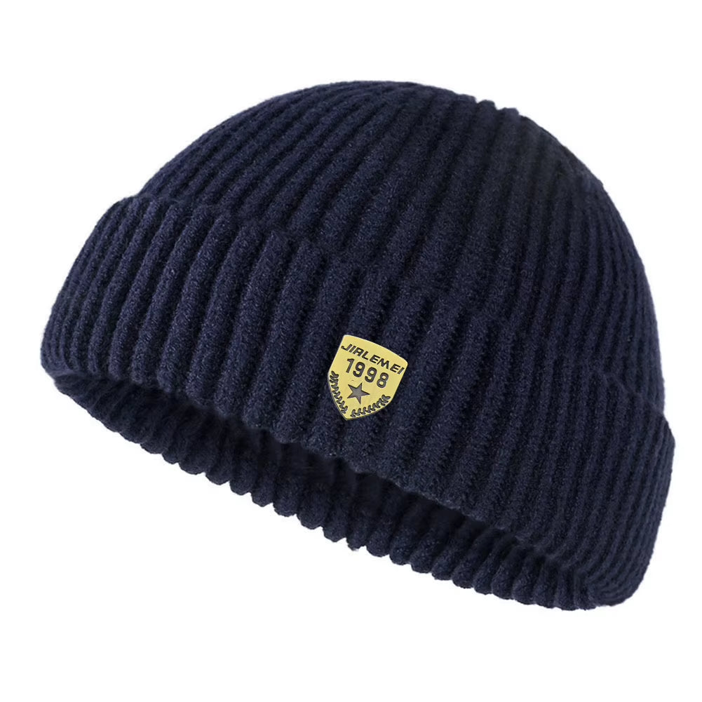 1Pc Men Beanies Skullcap Street Style Hip Hop Brimless Baggy Melon Cap Cuff Fisherman Beanies Hats Winter Warm Knitted Bonnet