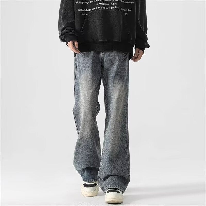 Vintage Jeans Men'S Washed Straight
