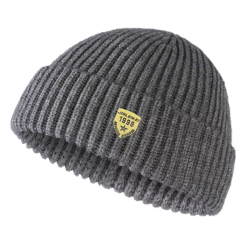 1Pc Men Beanies Skullcap Street Style Hip Hop Brimless Baggy Melon Cap Cuff Fisherman Beanies Hats Winter Warm Knitted Bonnet