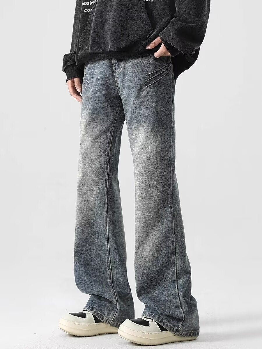 Vintage Jeans Men'S Washed Straight