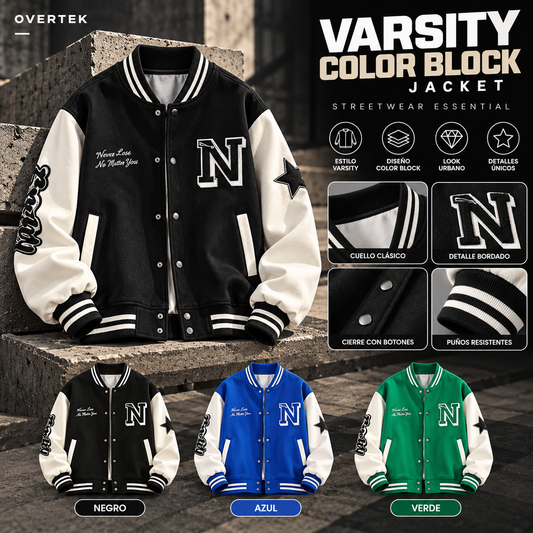 Varsity Color Block Jacket