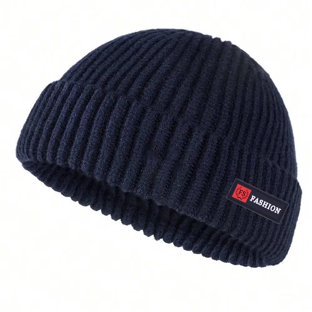 1Pc Men Beanies Skullcap Street Style Hip Hop Brimless Baggy Melon Cap Cuff Fisherman Beanies Hats Winter Warm Knitted Bonnet